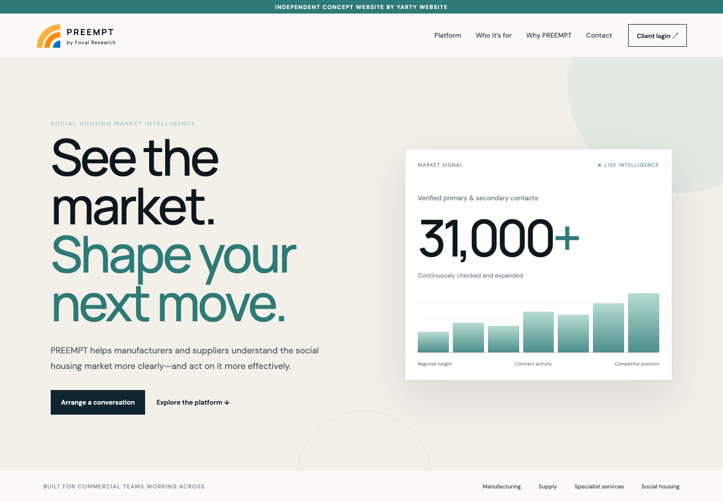 Focal Research website concept