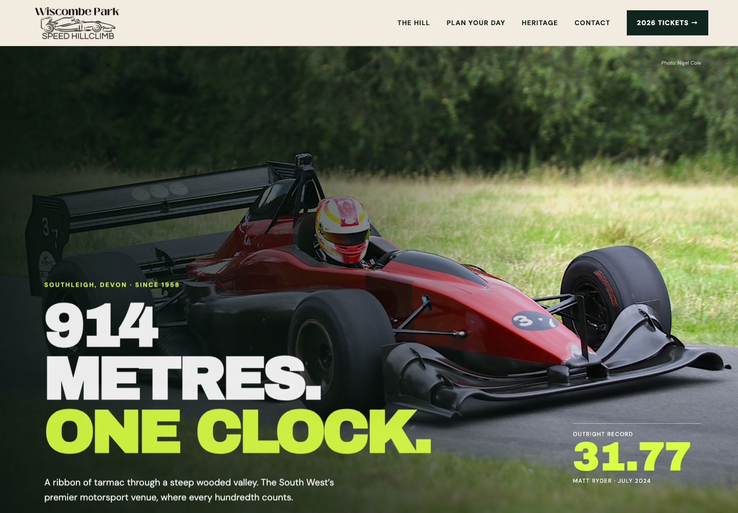 Wiscombe Park website concept